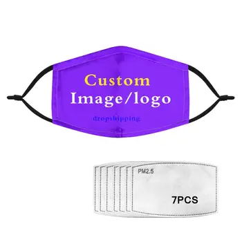 

10 pcs sets Fashion Mouth Mask Customized your logo Women Men Washable Breath Children Cover Dust Mask Face Free Dropshipping