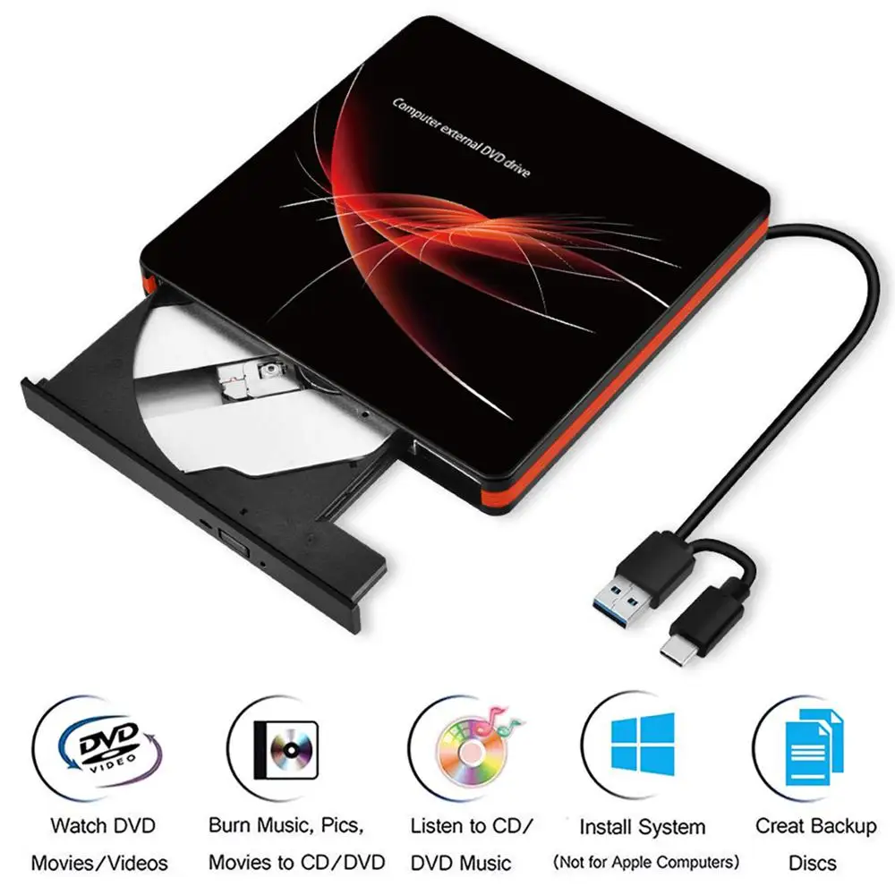 3,0 cd-rw/DVD-RW SATA внешний тонкий чип USB Оптический привод CD DVD rom горелка привод для Mac/ПК/ноутбука/нетбука/планшетных ПК