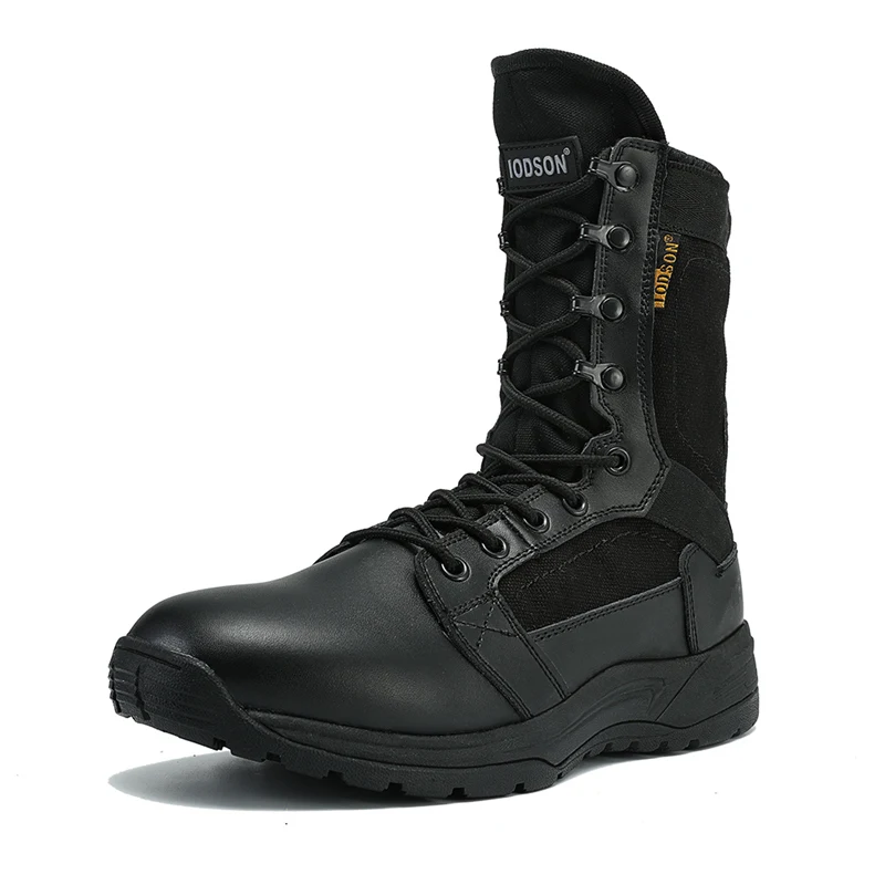 Новое поступление мужская обувь тактические военные ботинки на шнуровке Удобная дышащая обувь рабочие безопасные ботинки Zapatos De Hombre - Цвет: Черный
