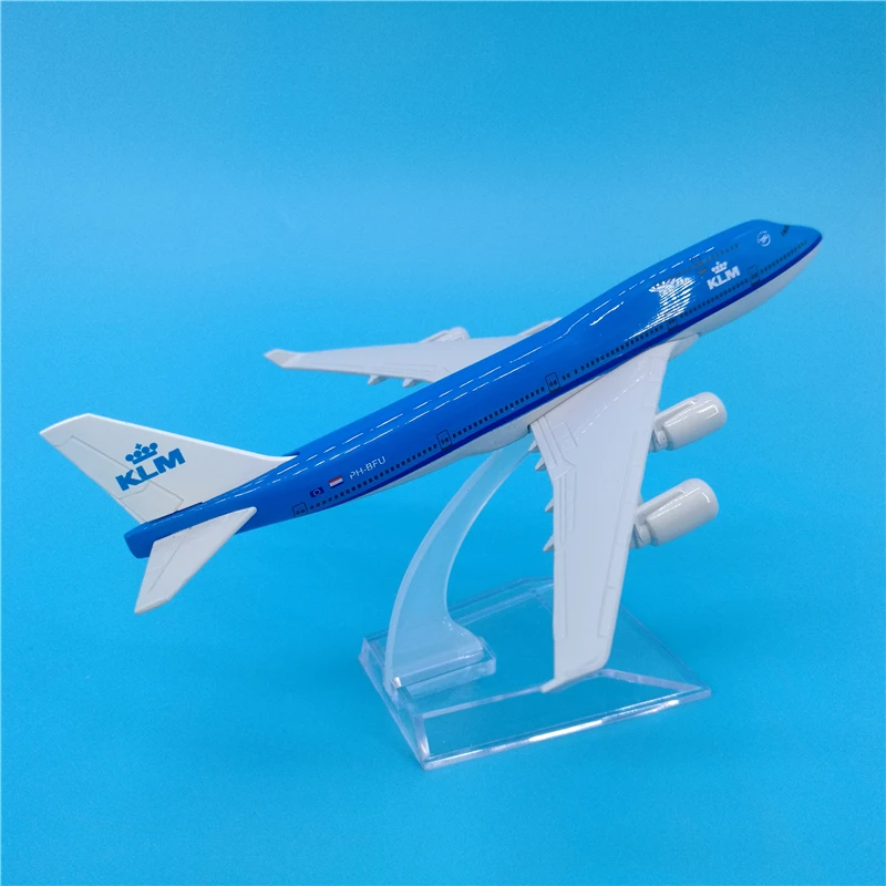 16 см KLM королевские голландские авиалинии Боинг 747 металлическая модель самолета