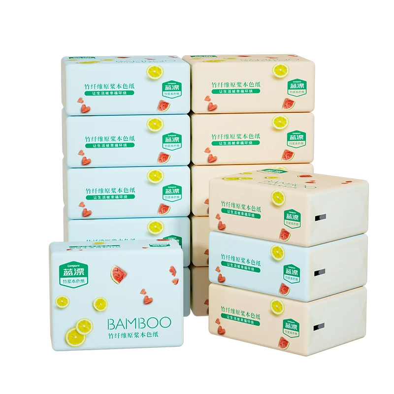 

Paper Towel 27 Packets Of Bamboo Pulp Natural Tissue Paper Napkin Family Napkins Pack The Whole Box,ToiletPaper Rolls Pack