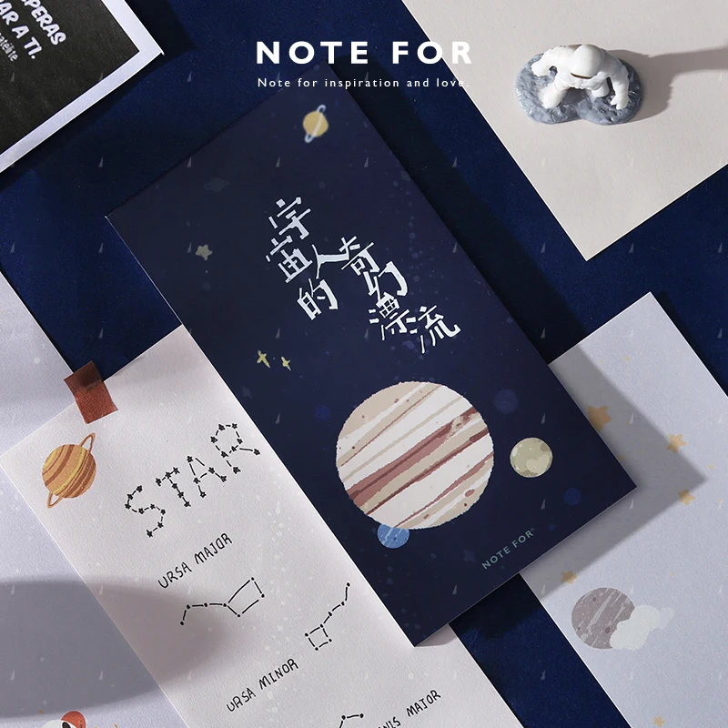 

24 Pcs/lot Creative Memo Pad Cosmic Series Memo Paper Sheet Kawaii Memo Note Studebt Stationery Office School Stationery Supply