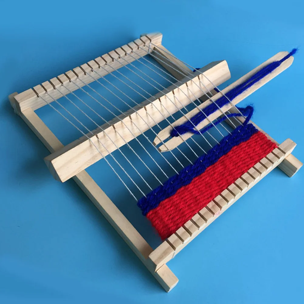 Traditional Operational Ability Weaving Machine Hand Eye With Accessories Wooden DIY Hand Knitting Toy Kids Children Mini Loom