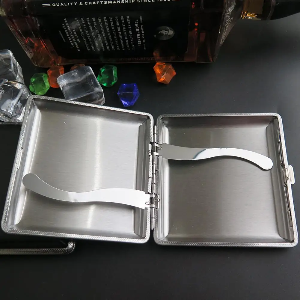 Leather Cigarette Case Automatic Cigarette Box Fashion Personalized Smoking Supplies #BW