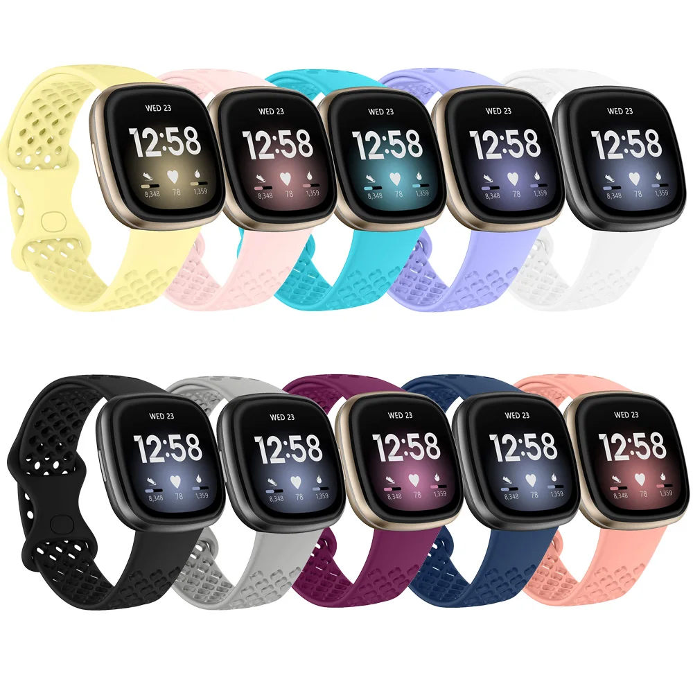 Спортивный ремешок для Fitbit Sense/Versa 3 дышащий водонепроницаемый сменный Аксессуары