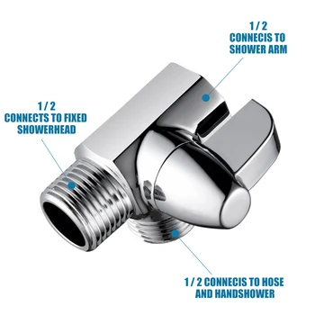 

Repair For Bathroom Shower Arm Diverter Sprinkler Faucet Easy Install Brass Home Plumbing Durable Shut Off Tee Joint