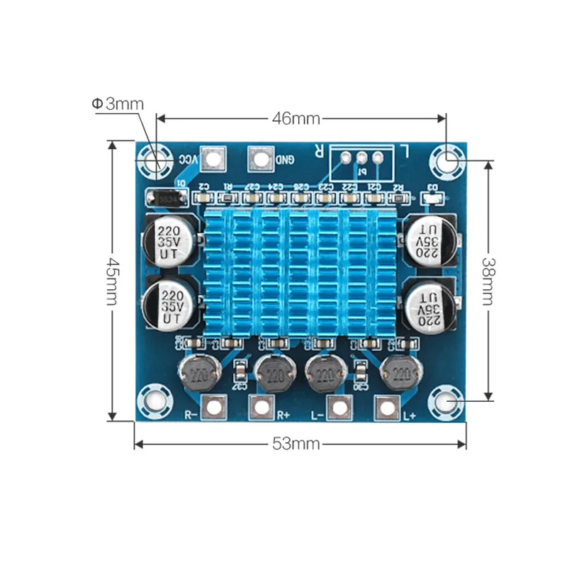 Audio Amplifier Board Dual Channel 2*30W MP3 Class D High HD Digital Amplifiers Module 12V 24V Soundboard For Speaker DIY Kit