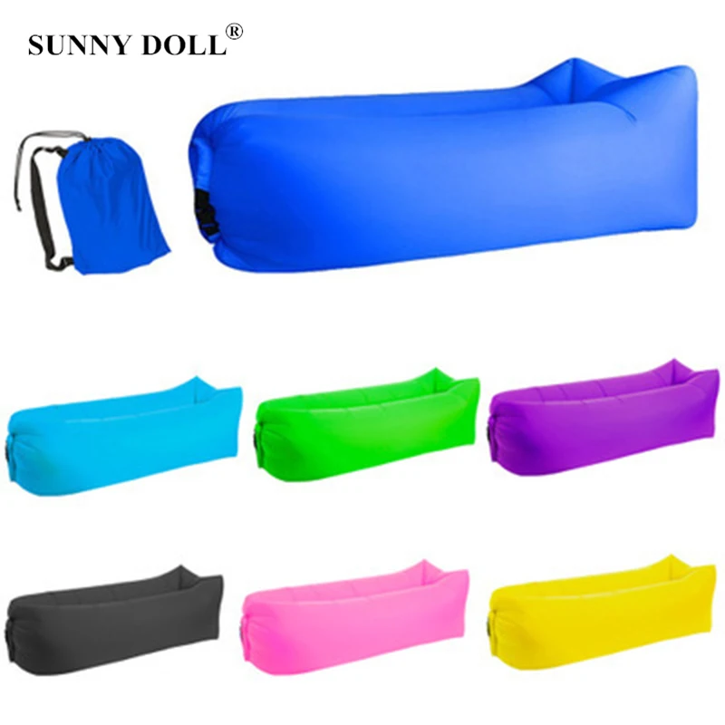 

Inflatable Lounger Air Sofa Beach Lounge Chair Sleeping Bag Air Hammock Folding Rapid Inflatable Sofa Camping Lazy Sofa Bed Pad