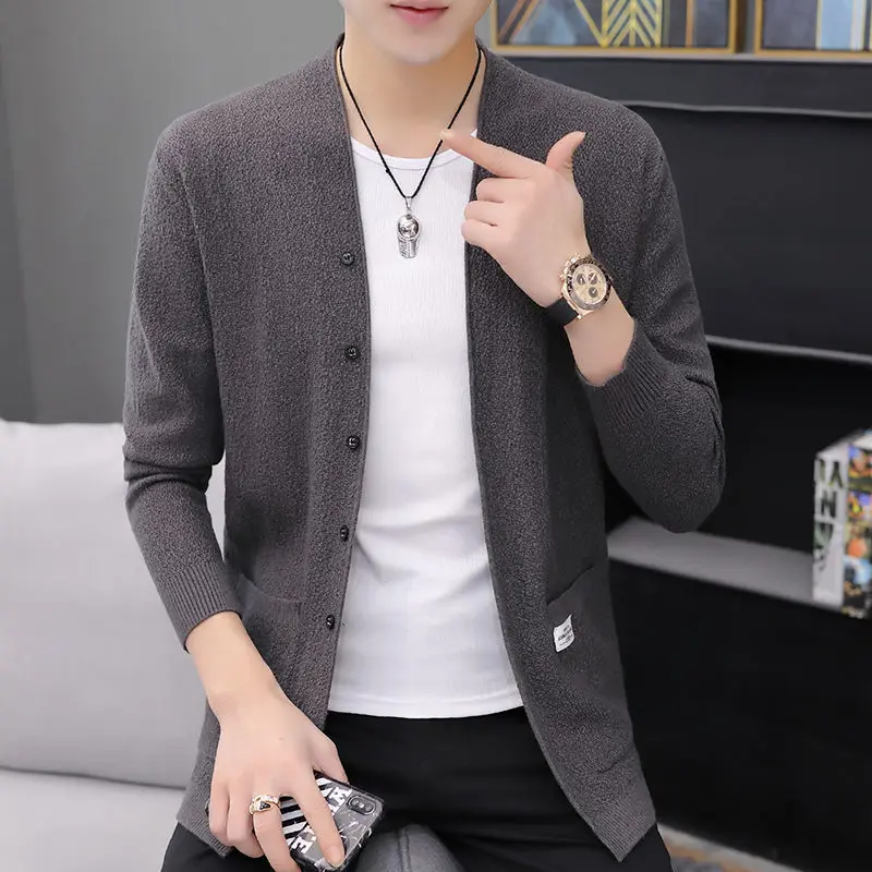 

Autumn New Men's Sweater Korean-Style Knitted Cardigan Men's Jacket