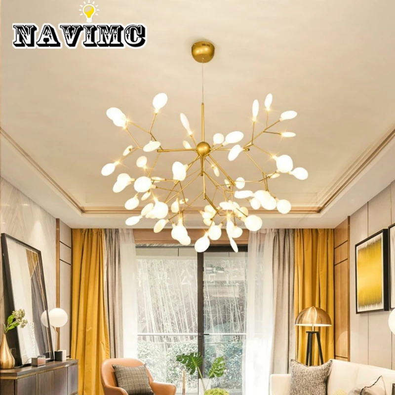Современная креативная люстра Светлячок Скандинавское искусство ресторан освещение индивидуальная вилла гостиная спальня лампа