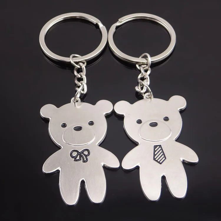 

Bear Key Ring Fashion Keychain with Fashion Cute Metal Bear Keychain Favors MT-0037 Over 10pcs Free With Customer Logo