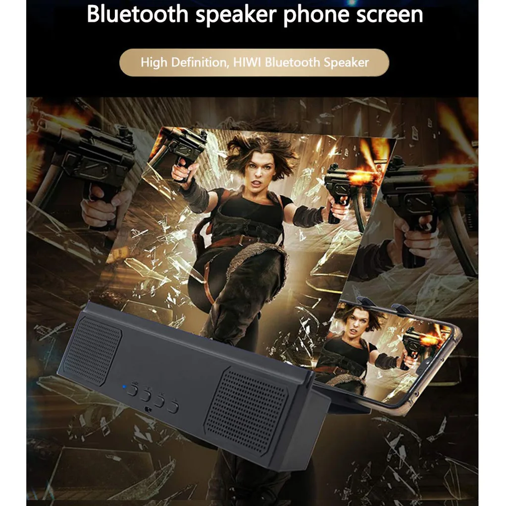 Лучший подарок на праздник мобильный телефон HD проекция 12 дюймов увеличитель экрана кронштейн увеличить с динамиком usb зарядка