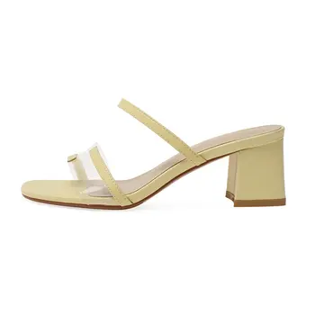 

PVC Transparent Slippers Clear Shoes High Heel Crystal Slippers Casual Slides Beach Comfortable Women Jelly Summer
