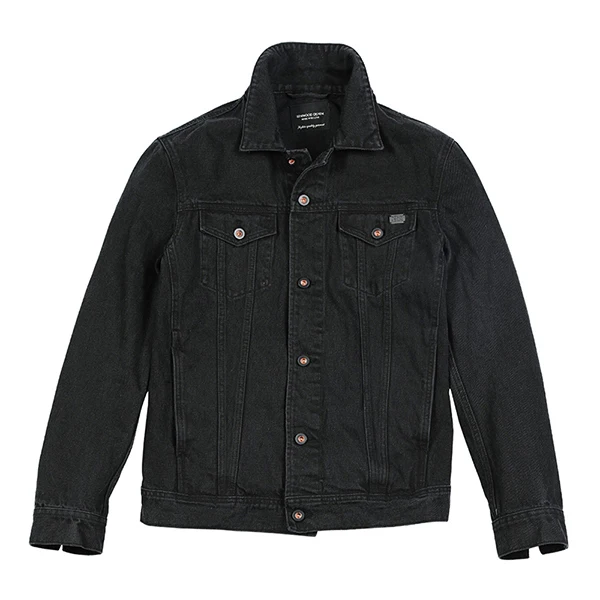 Simwood новые модные куртки Мужская брендовая одежда джинсовая куртка Мужские повседневные куртки с принтом пальто плюс размер верхняя одежда 190485 - Цвет: Черный