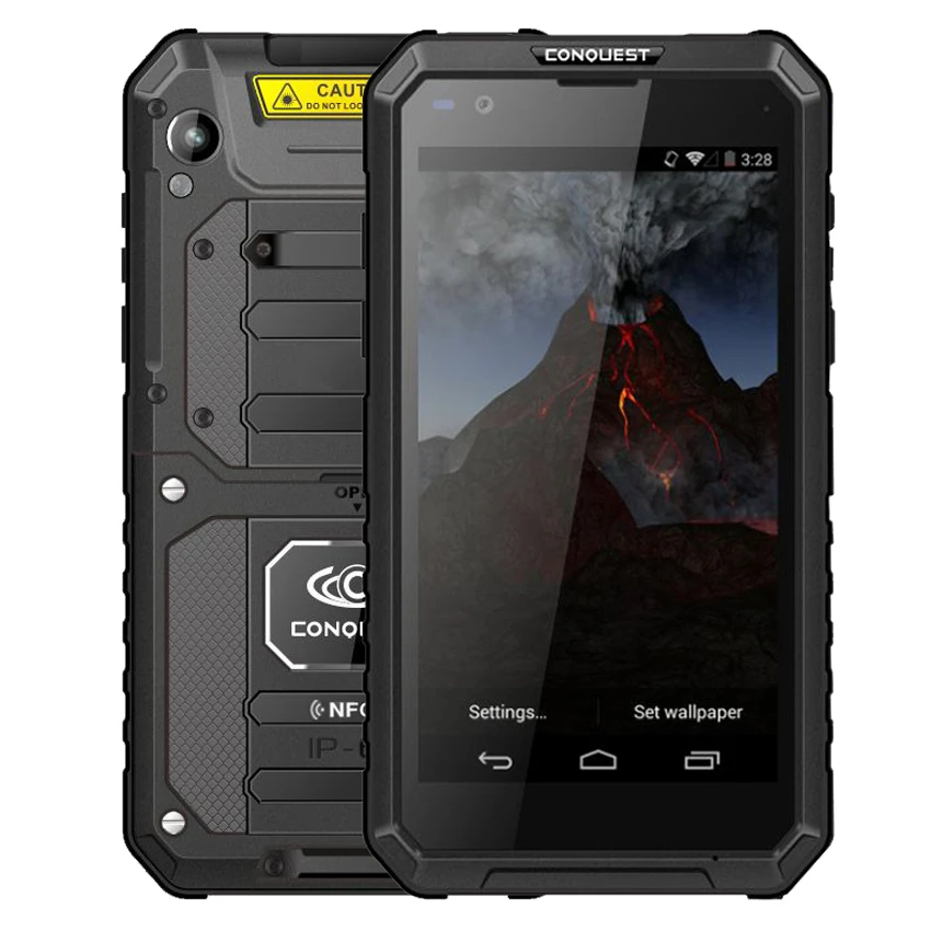 CONQUEST S10 NFC IP68 Ударопрочный мобильный телефон Walkie Talkie мощный фонарик MTK6753