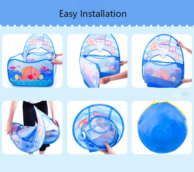 Portable Baby Playground Playpen Children Large Kids Tent Ball Pool Balls Pit with Tunnel Baby Park Camping Pool Room Decor Gift 4