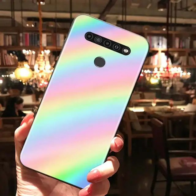 Gradient Rainbow Laser For LG K22 K71 K61 K51S K41S K30 K20 2019 Q60 V60 V50S V50 V40 V35 V30 G8 G8S G8X ThinQ Phone Case Style 05