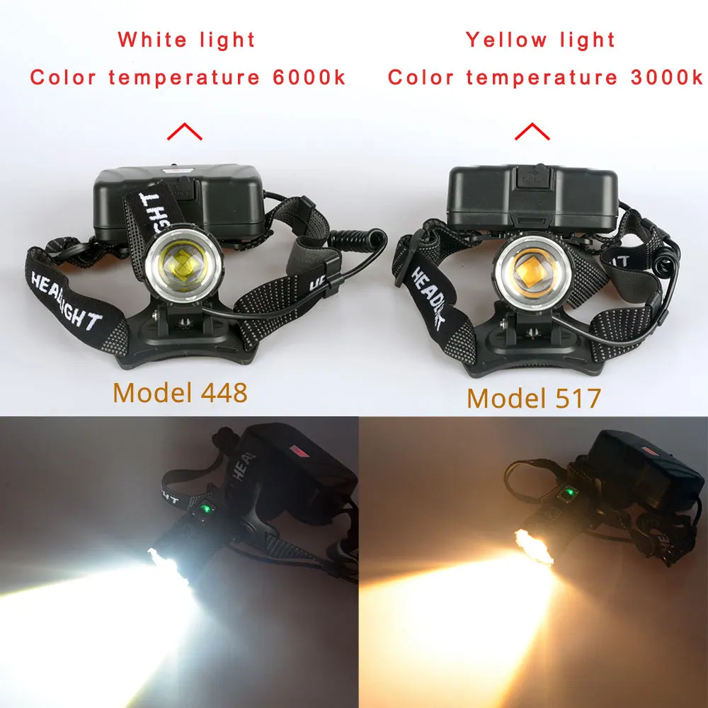 Супер яркий светодиодный фонарь XHP70.2, желтый, белый, налобный фонарь, USB Перезаряжаемый фонарь, фонарь XHP, 3*18650, аккумулятор для рыб