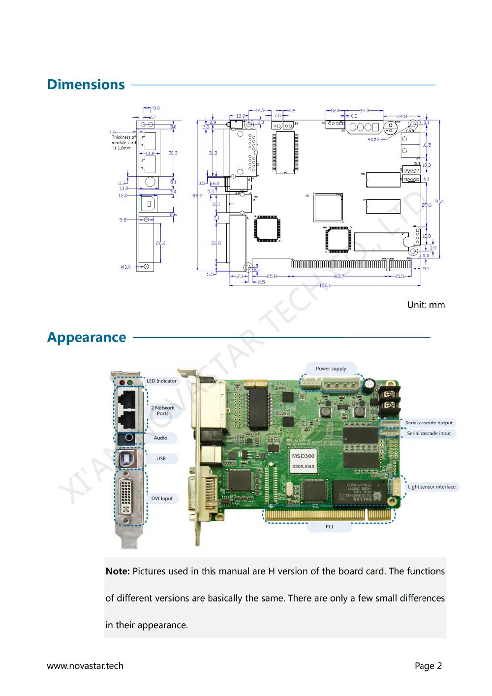 Sending Card MSD300 Specifications_02