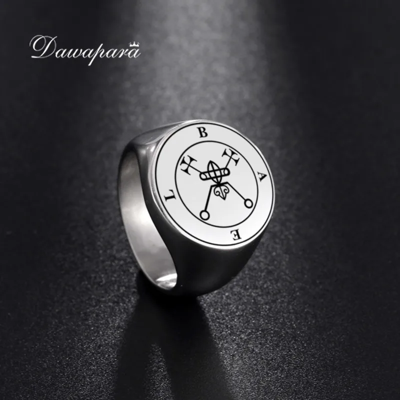 Dawapara Edelstahl-Punk-Ring für Herren, die Siebzig (1-36) Prinzen-, Markisen- und Solomon-Ringe