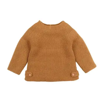 

Baby Products Baby Clothes Boy Girl Sweater Autumn Baby Solid Print Cardigan Casual Warm Knitted Outerwear Baby Coat Clothes