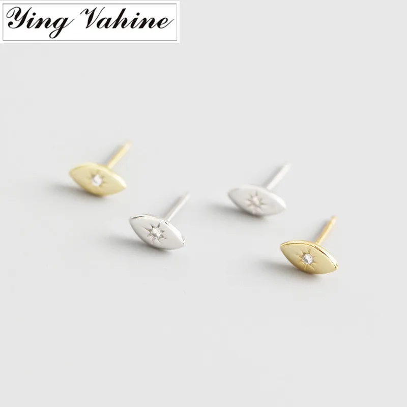 ying Vahine 100% 925 Sterling Silver Mini Eye Stud Earrings for Women | Украшения и аксессуары