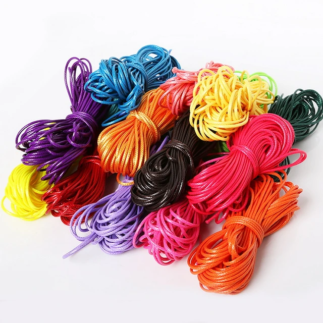 1mm 1.5mm 2mm Mix Colors Nylon Waxed Line Polyester Cotton Cord Nylon  Thread Round Rope String DIY Sewing Accessories