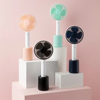 

Mini Fan USB Portable Outdoor Summer Travel Handheld Small Fan Mini Desktop Office 1800mAh Rechargeable Handle Fan With Holder