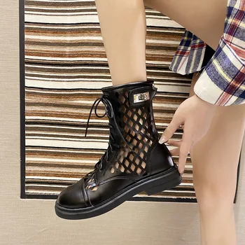 

Height Increase Girl 2020 Summer Cool Boots Women Hollow Soft Shoes Ankle Boots For Women Women Summer Boots Botines Mujer