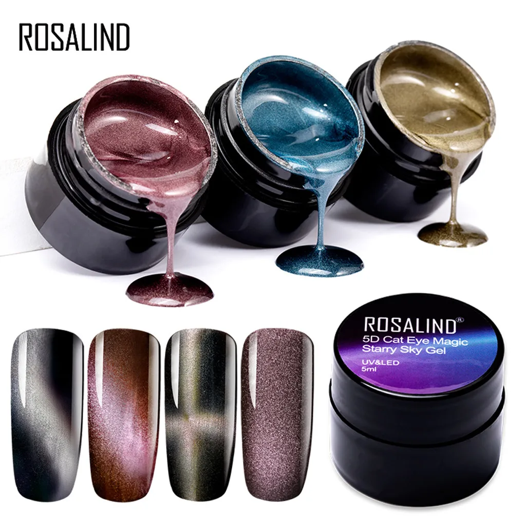 ROSALIND 5D лак для ногтей волшебный Звездный матовый 5 мл гель для ногтей легко наносится и впитывает ногти УФ-лак бренд Y12.17