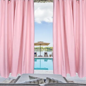 

Imitation Linen Curtain Outdoor Pool Curtain Partition Curtain Waterproof Hanging Curtain for Partition (Grey)