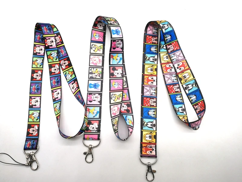 

New cartoon minnie mickey Neck Strap Lanyards Badge Holder Rope Pendant Key Chain Accessorie