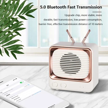 

DW02 Desktop retro radio Bluetooth Speaker Retro Mini FM Radio Mini Voice Amplifier 4D Sound Mini Card Wireless Subwoofer Radio