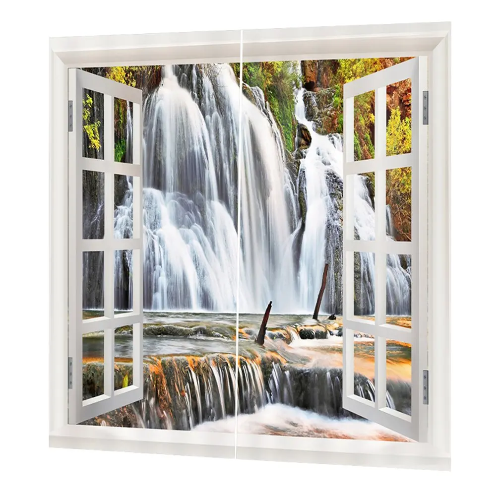 

FJ3 Washable Printing Curtain Door Curtains Home Bedroom Living Room Curtain Hotel Decorative Curtain 140*100cm