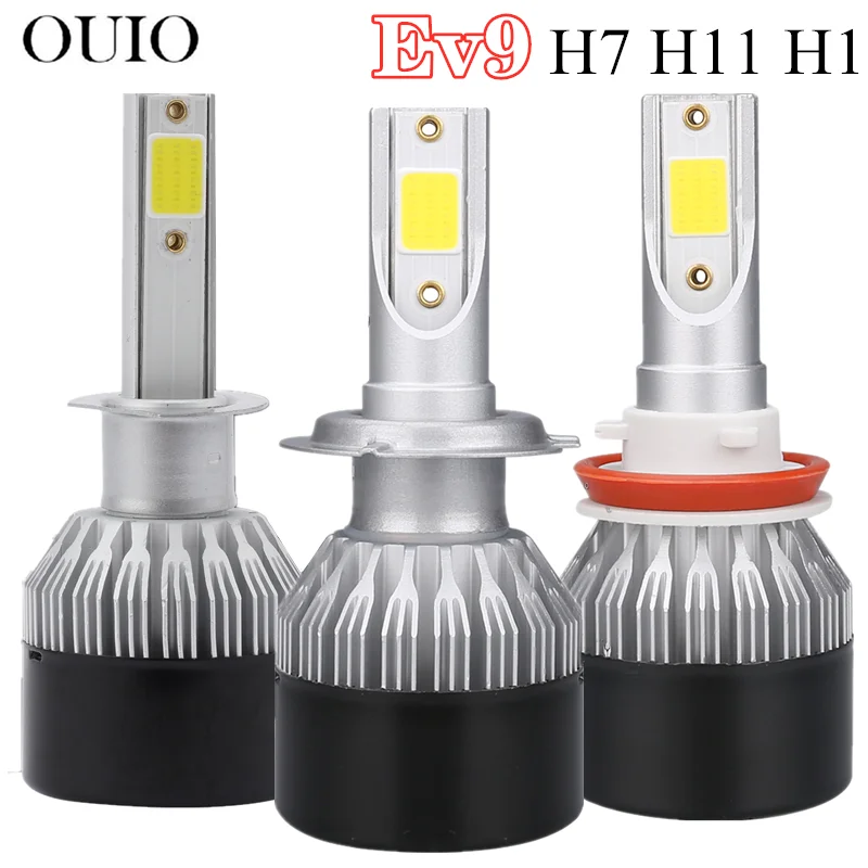 

EV9 Car Headlight H1 H7 H11 980W 8000LM LED Car Headlight Conversion Globes Bulb Beam Kit Auto Headlamp Light Fog Lights White
