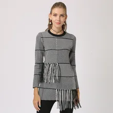 Autumn Winter Fashion Sweater Woman Striped Round Neck Tassels Knitting Pullovers Full Sleeve Ladies Slim Jumpers Sweter Damski Autumn Winter Fashion Sweater Woman Striped Round Neck Tassels Knitting Pullovers Full Sleeve Ladies Slim Jumpers Sweter Damski