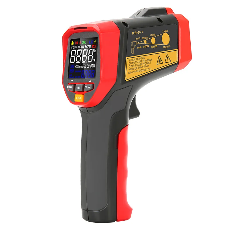 UNI-T UT301C+/UT302C+/UT303C+ Инфракрасные Термометры точность ± 1,5 ℃ промышленный термометр с цветным экраном высокой четкости