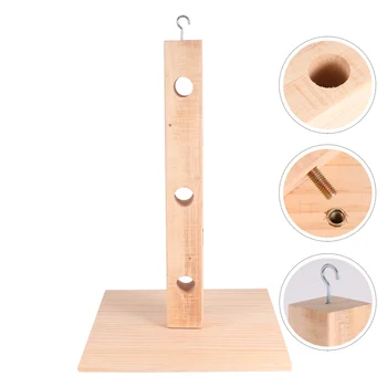 

Wooden Food Feeding Rack Standing Grass Holder for Rabbit Guinea Pig