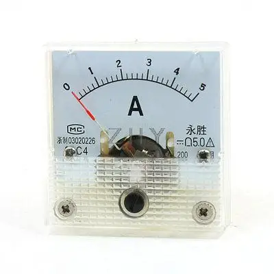 

Square Design Analog Panel Meter Amperemeter 91C4 DC0-5A