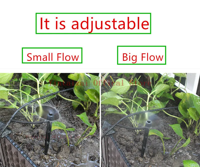 100PCS 8-Holes Adjustable Dripper On Stake Drip Irrigation Fittings Garden Potted Plant Watering Tools Drip Fittings