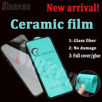 

Sinzean 50pcs For IPHONE 11 Pro Max Ceramic film For IPHONE XS/XR/678 Plus Full Cover 2.5D Full Glue Soft Screen Protector Film