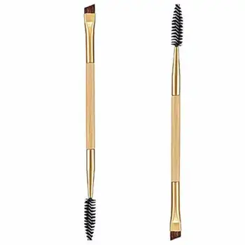 

OutTop 1PCS high quality Makeup Bamboo Handle Double Eyebrow Brush + Eyebrow Comb 04.13