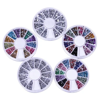 

Nail Art Kit / Set accessory for manicure /pedicure for nail decoration : 5 carousels nail art rhinestones in different colors