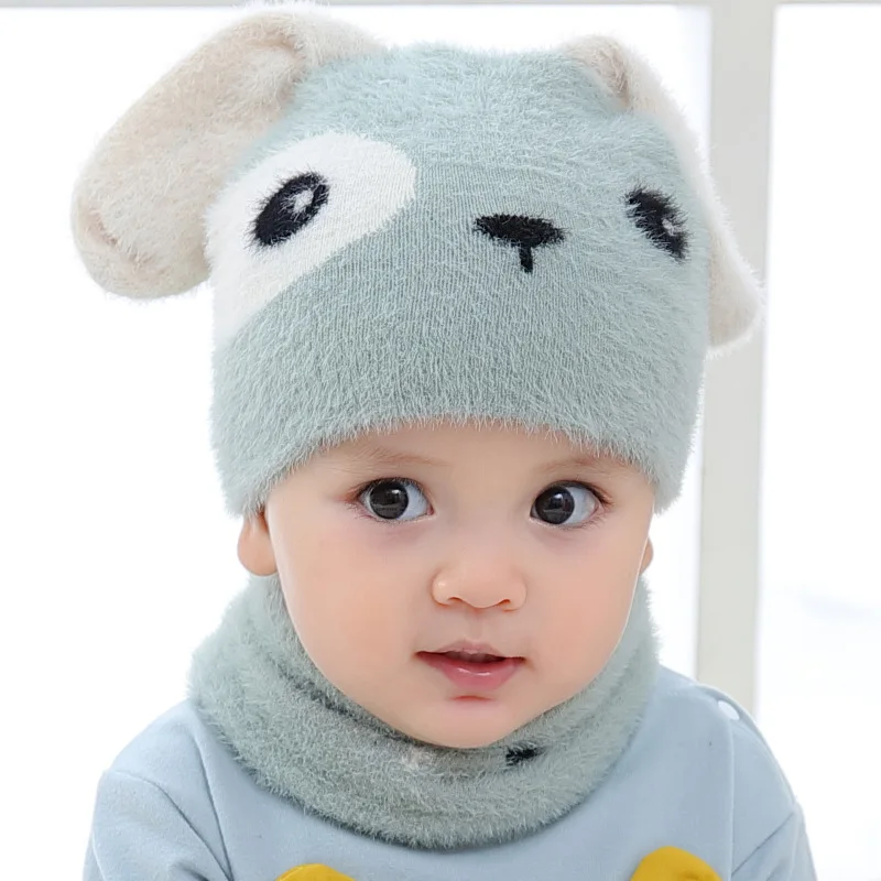 Girls Boys Infant Baby Cute Cartoon Dog Warm Cap Toddler Beanie Hats