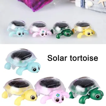

Cute Mini Tortoise Animal Model Solar Toy Children Solar Power Energy Tortoise Gadget Gift Kids Early Educational Toys 4 Colors