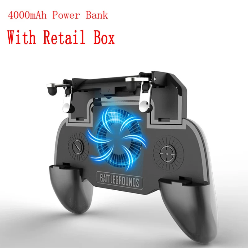 4000mah With Box Игровой джойстик L1 R1 для Android iPhone, геймпад для телефона PUBG, мобильный триггер, джойстик, игровая консольная панель, сотовый телефон - Цвет: 4000mah With Box