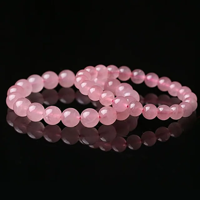 Quartz Rose Bracelet Pierre Naturelle Pour Homme Bracelet En