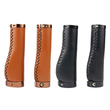 

Bicycle Handlebar Leather Retro Handmade Sewing Lock-on PU Leather Anti-skid Comfortable Bicycle Accessory