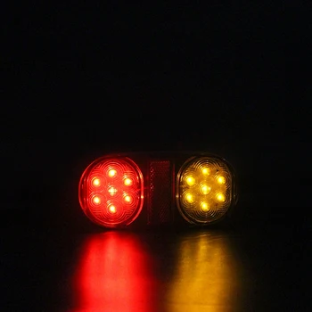 

2Pcs 12V 14 Led Car Truck Trailer Boat Caravan Rear Tail Light Brake Lamp Taillight Red Yellow Stop Lamp Taillight Waterproo
