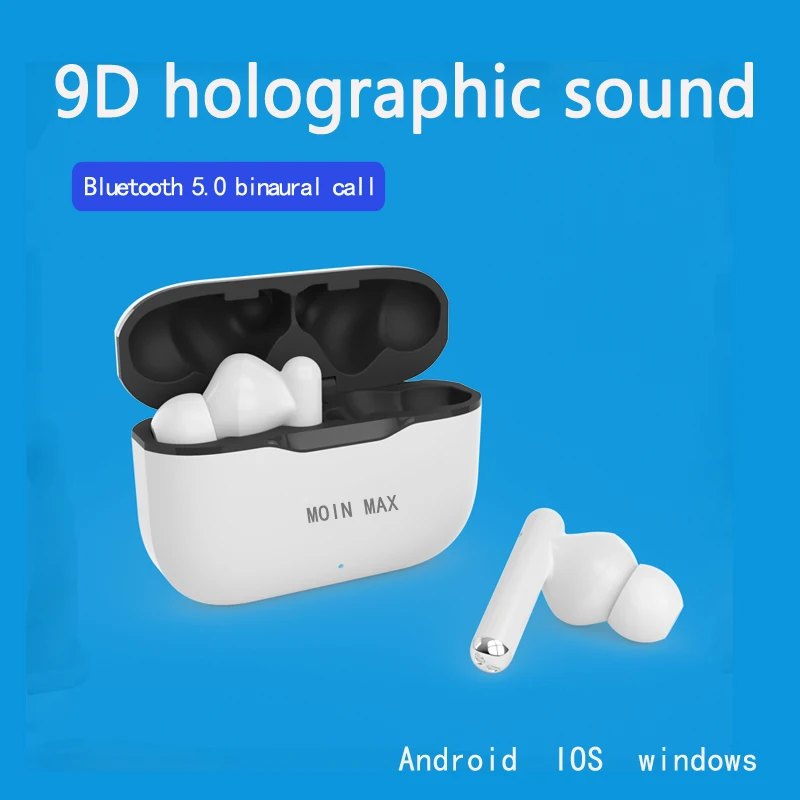 P91 наушники вкладыши tws с pro bluetooth беспроводные микрофоном зарядки чехол синий зуб